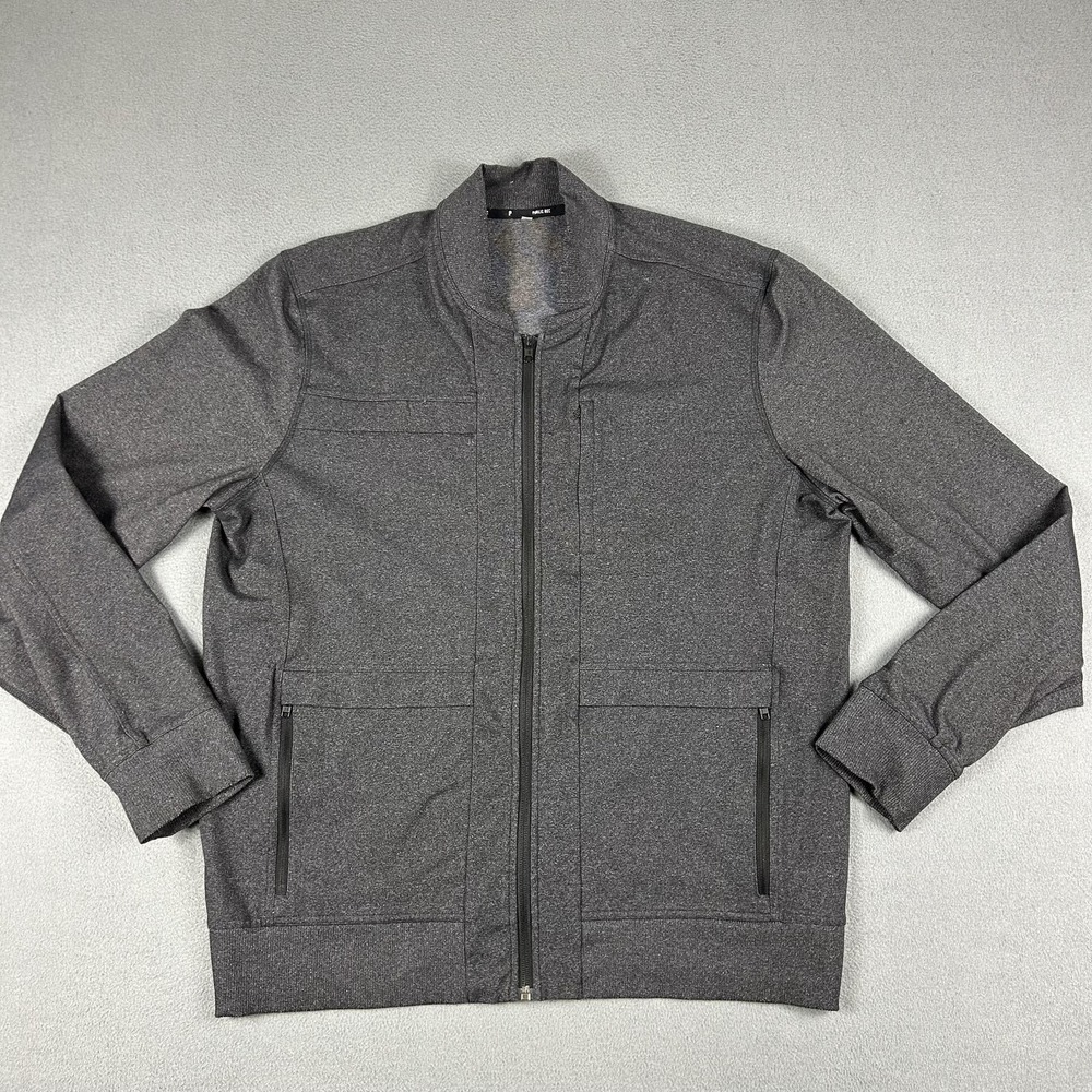 Public Rec Jacket Mens XL Gray Full Zip Stretch Performance Casual Athletic‎